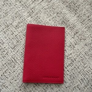 NWOT Longchamp Pebbled Leather Passport Cover